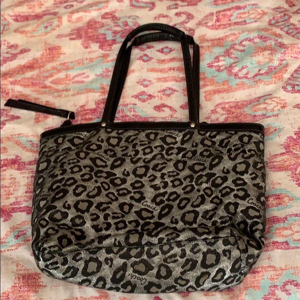 Real Coach leopard print bag - Picture 2 of 6